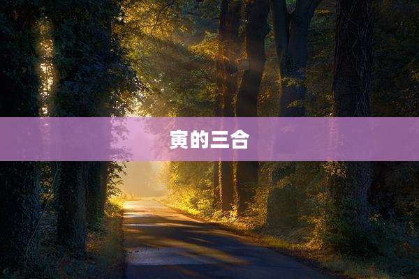 寅的三合