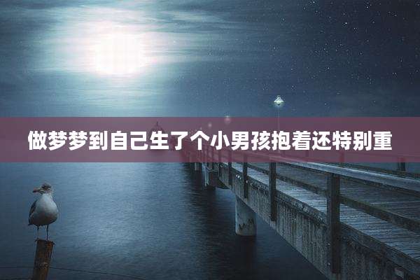 做梦梦到自己生了个小男孩抱着还特别重