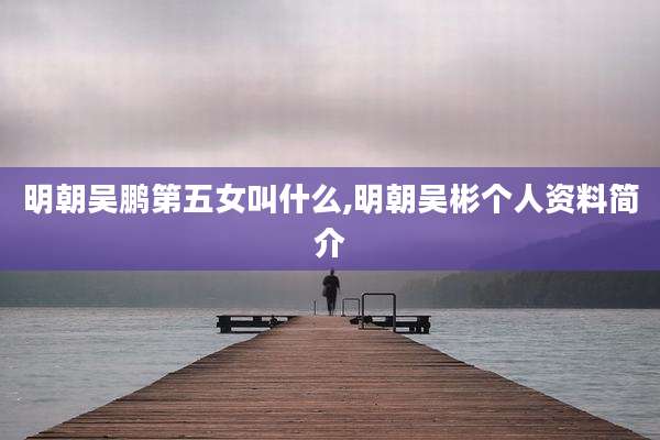明朝吴鹏第五女叫什么,明朝吴彬个人资料简介