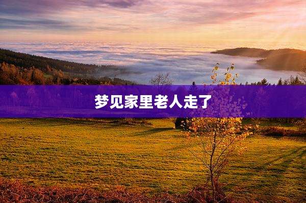 梦见家里老人走了