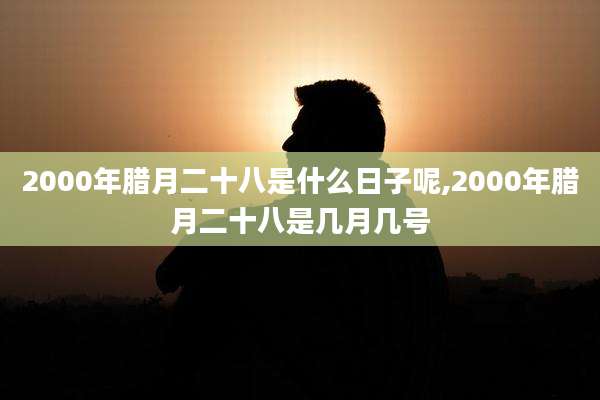 2000年腊月二十八是什么日子呢,2000年腊月二十八是几月几号