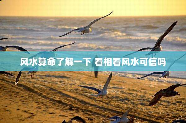 风水算命了解一下 看相看风水可信吗