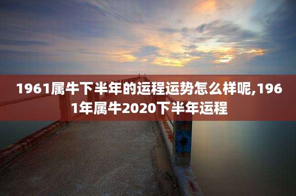 1961属牛下半年的运程运势怎么样呢,1961年属牛2020下半年运程