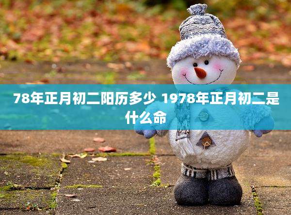 78年正月初二阳历多少 1978年正月初二是什么命