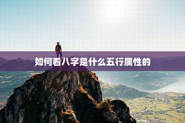 如何看八字是什么五行属性的