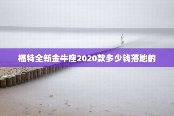 福特全新金牛座2020款多少钱落地的