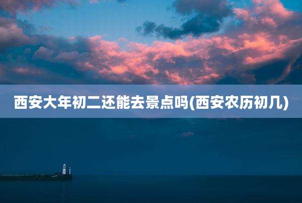 西安大年初二还能去景点吗(西安农历初几)