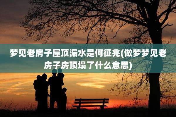 梦见老房子屋顶漏水是何征兆(做梦梦见老房子房顶塌了什么意思)