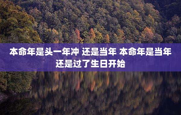 本命年是头一年冲 还是当年 本命年是当年还是过了生日开始