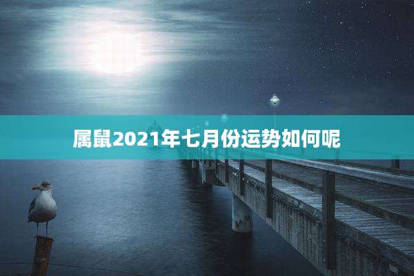 属鼠2021年七月份运势如何呢