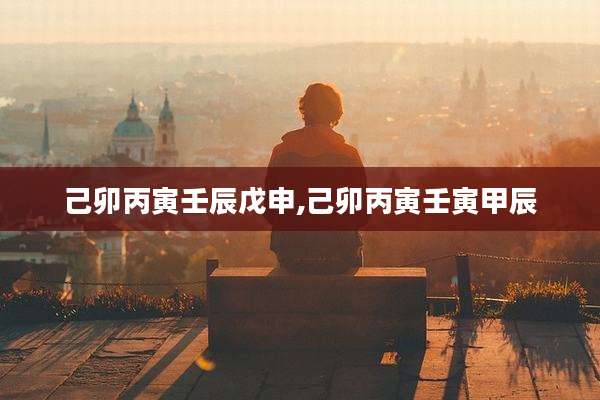 己卯丙寅壬辰戊申,己卯丙寅壬寅甲辰