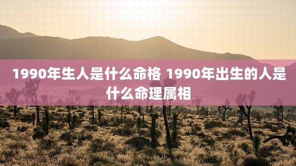 1990年生人是什么命格 1990年出生的人是什么命理属相