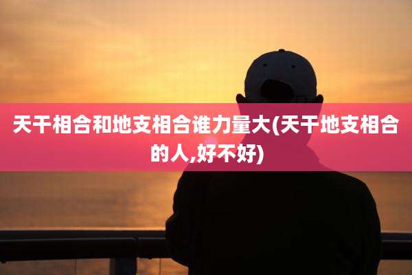 天干相合和地支相合谁力量大(天干地支相合的人,好不好)