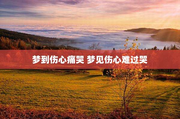 梦到伤心痛哭 梦见伤心难过哭