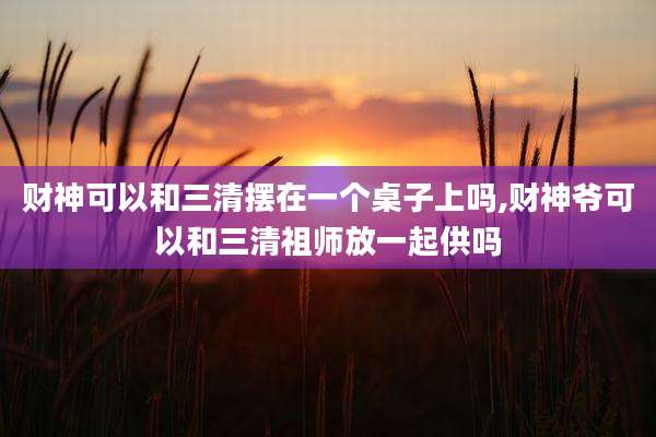 财神可以和三清摆在一个桌子上吗,财神爷可以和三清祖师放一起供吗