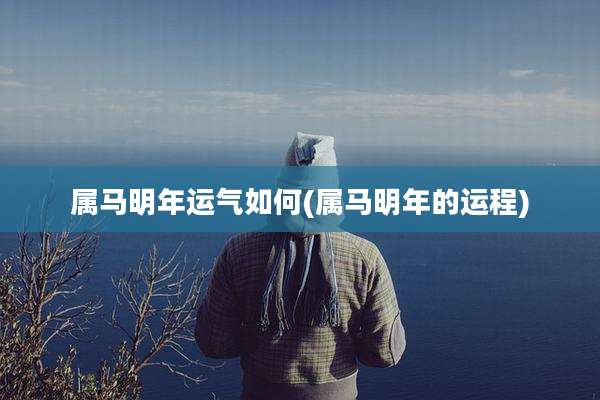 属马明年运气如何(属马明年的运程)