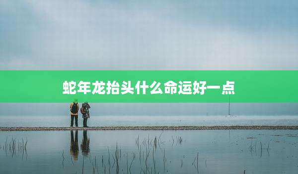 蛇年龙抬头什么命运好一点
