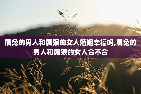 属兔的男人和属猴的女人婚姻幸福吗,属兔的男人和属猴的女人合不合