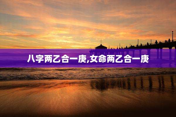 八字两乙合一庚,女命两乙合一庚