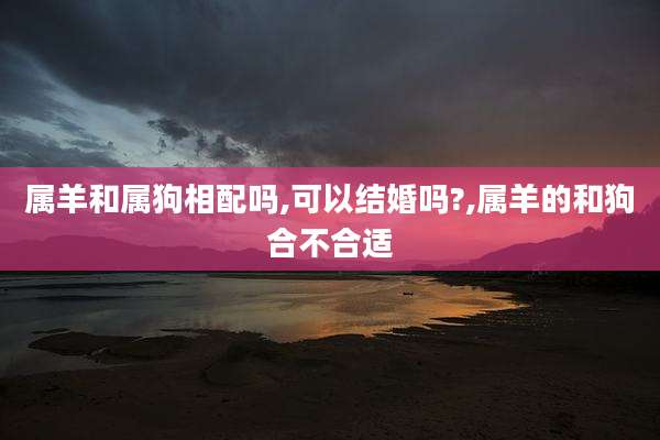 属羊和属狗相配吗,可以结婚吗?,属羊的和狗合不合适