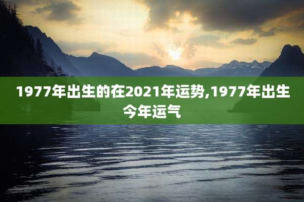 1977年出生的在2021年运势,1977年出生今年运气