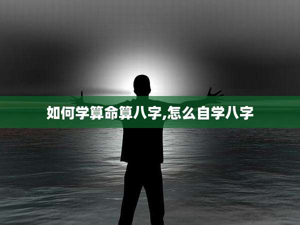 如何学算命算八字,怎么自学八字