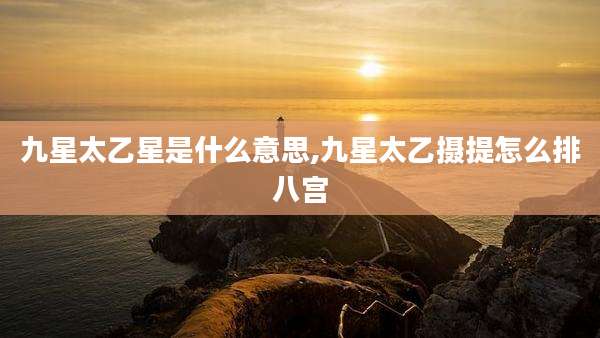 九星太乙星是什么意思,九星太乙摄提怎么排八宫