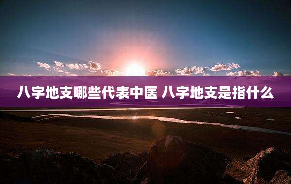 八字地支哪些代表中医 八字地支是指什么
