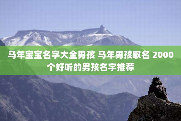 马年宝宝名字大全男孩 马年男孩取名 2000个好听的男孩名字推荐
