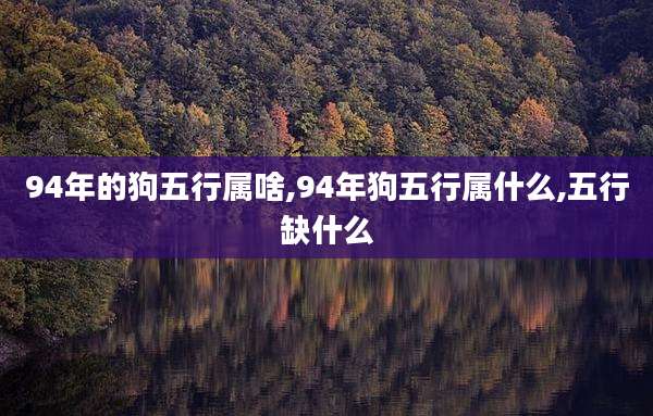 94年的狗五行属啥,94年狗五行属什么,五行缺什么
