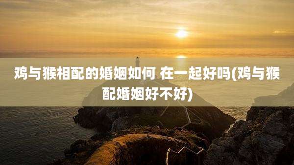 鸡与猴相配的婚姻如何 在一起好吗(鸡与猴配婚姻好不好)