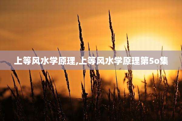 上等风水学原理,上等风水学原理第5o集