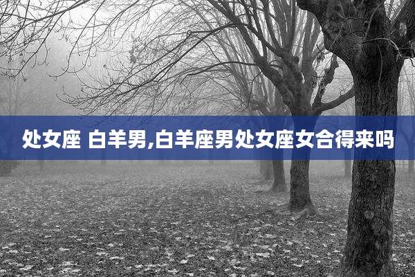 处女座 白羊男,白羊座男处女座女合得来吗