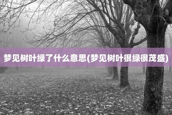 梦见树叶绿了什么意思(梦见树叶很绿很茂盛)