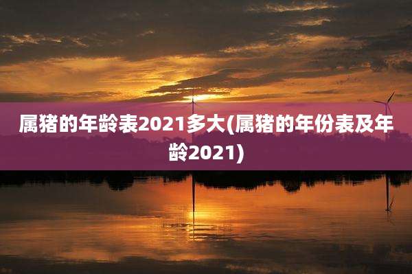 属猪的年龄表2021多大(属猪的年份表及年龄2021)