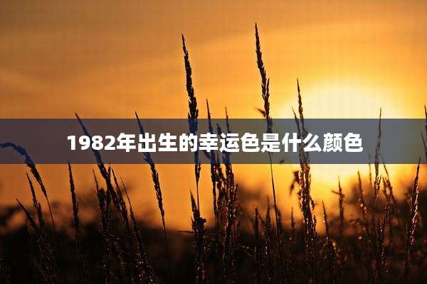 1982年出生的幸运色是什么颜色