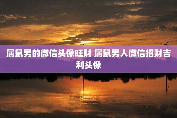 属鼠男的微信头像旺财 属鼠男人微信招财吉利头像