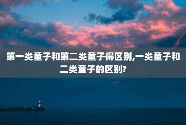第一类童子和第二类童子得区别,一类童子和二类童子的区别?