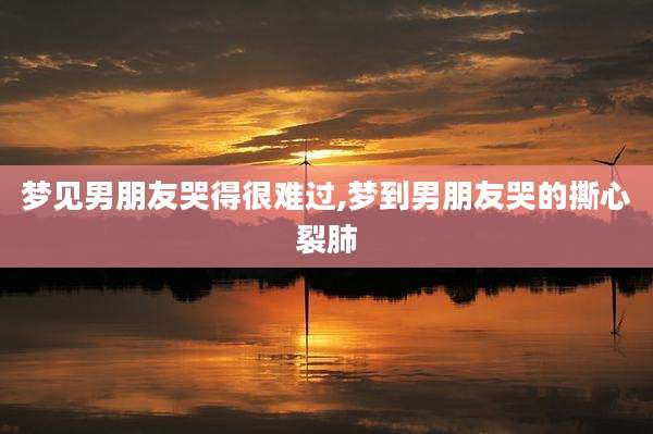 梦见男朋友哭得很难过,梦到男朋友哭的撕心裂肺