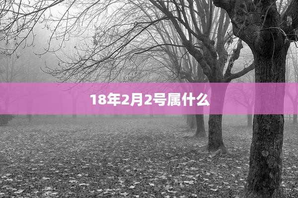 18年2月2号属什么