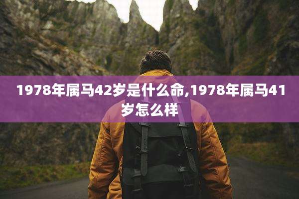 1978年属马42岁是什么命,1978年属马41岁怎么样