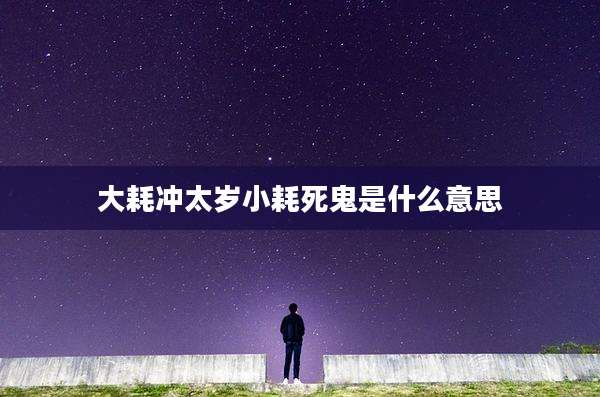 大耗冲太岁小耗死鬼是什么意思