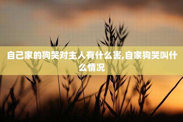 自己家的狗哭对主人有什么害,自家狗哭叫什么情况