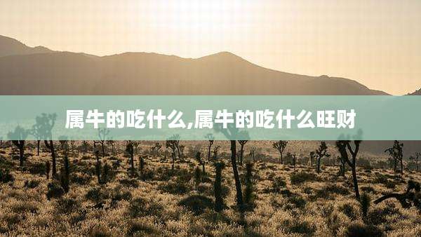 属牛的吃什么,属牛的吃什么旺财