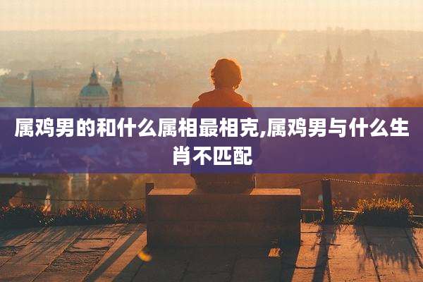 属鸡男的和什么属相最相克,属鸡男与什么生肖不匹配