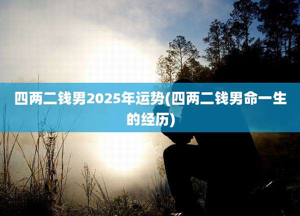 四两二钱男2025年运势(四两二钱男命一生的经历)