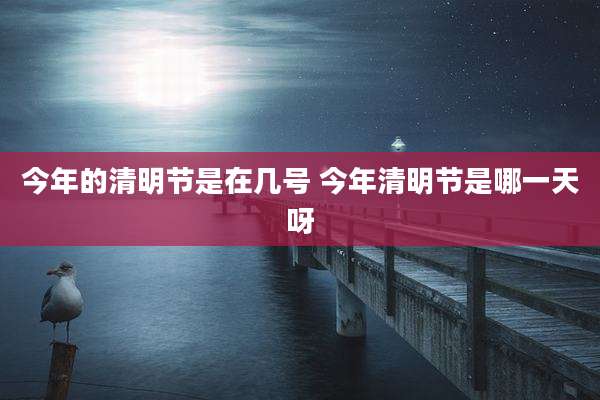 今年的清明节是在几号 今年清明节是哪一天呀