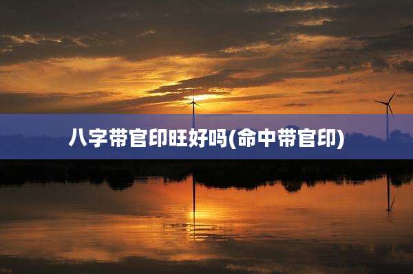 八字带官印旺好吗(命中带官印)