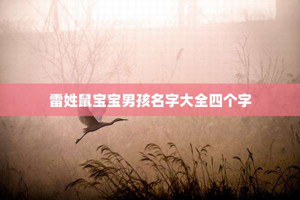 雷姓鼠宝宝男孩名字大全四个字