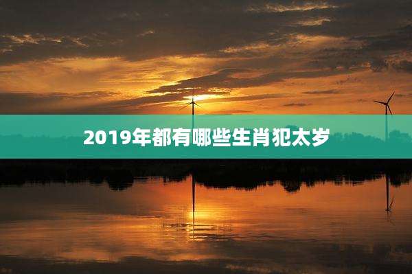 2019年都有哪些生肖犯太岁